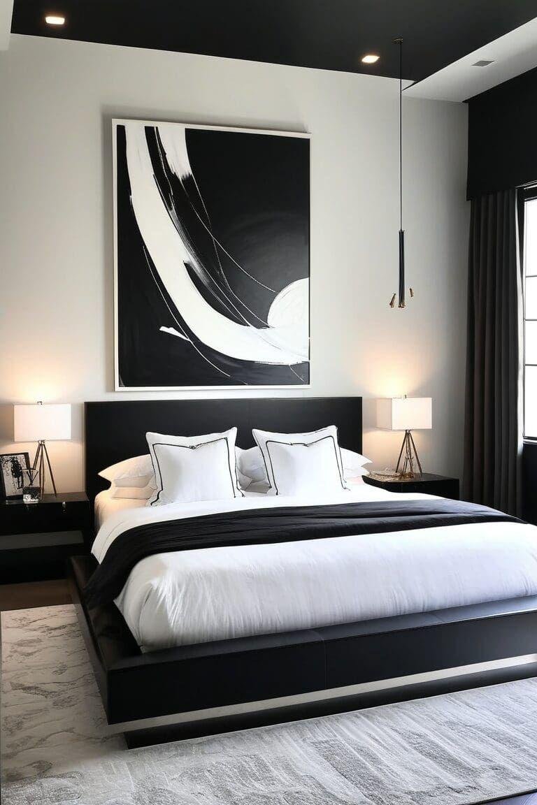 Black & White Bedroom Ideas
